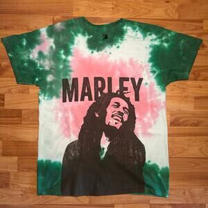 Bob Marley Tie-Dye Graphic T-Shirt Medium